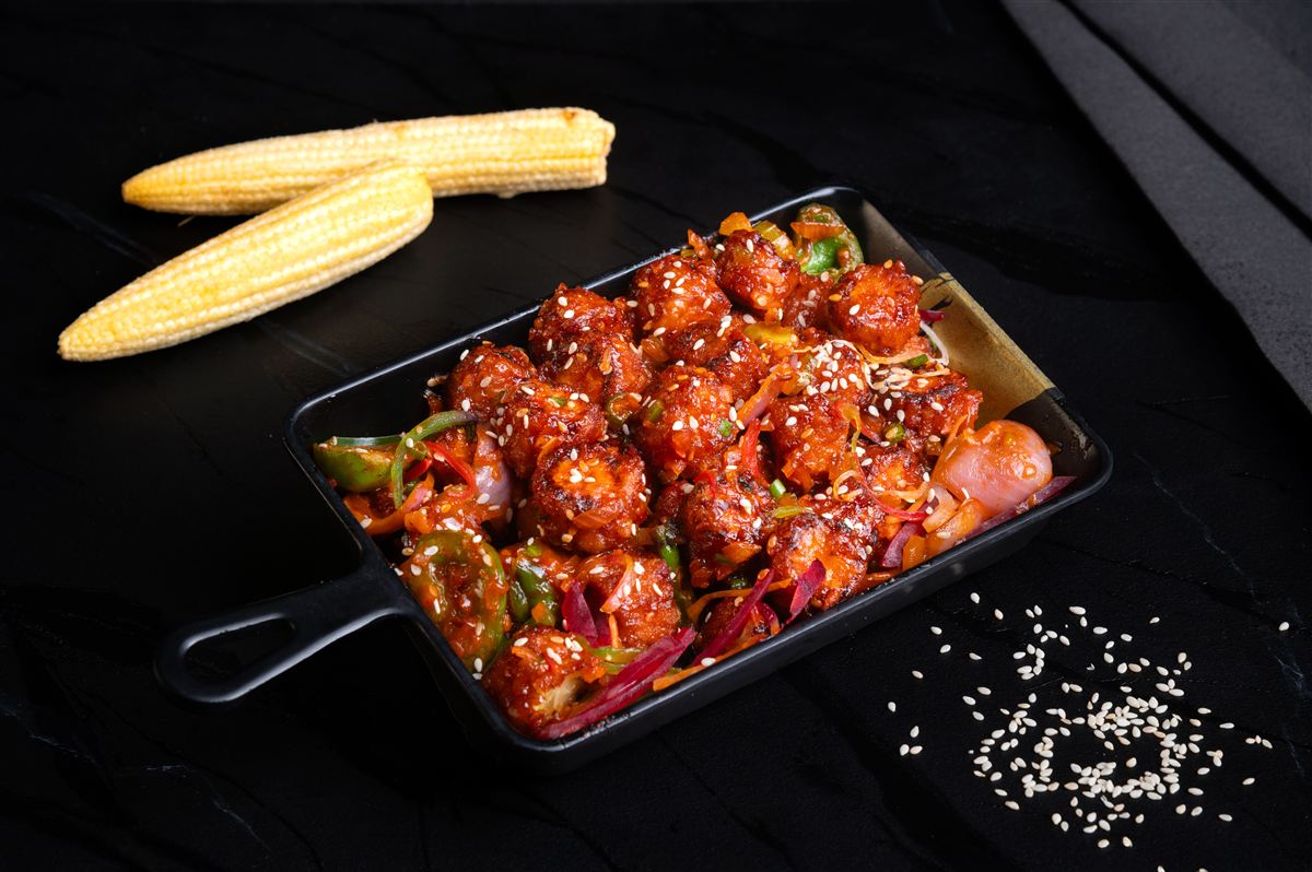 Baby Corn Manchurian Dry